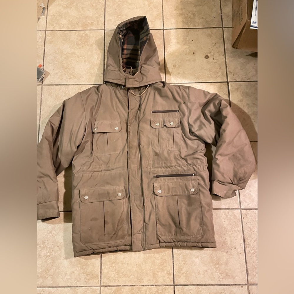 Men coat jacket parka Guy Laroche Pockets Hoodie Fleece LParis,NewYork62712 Rare